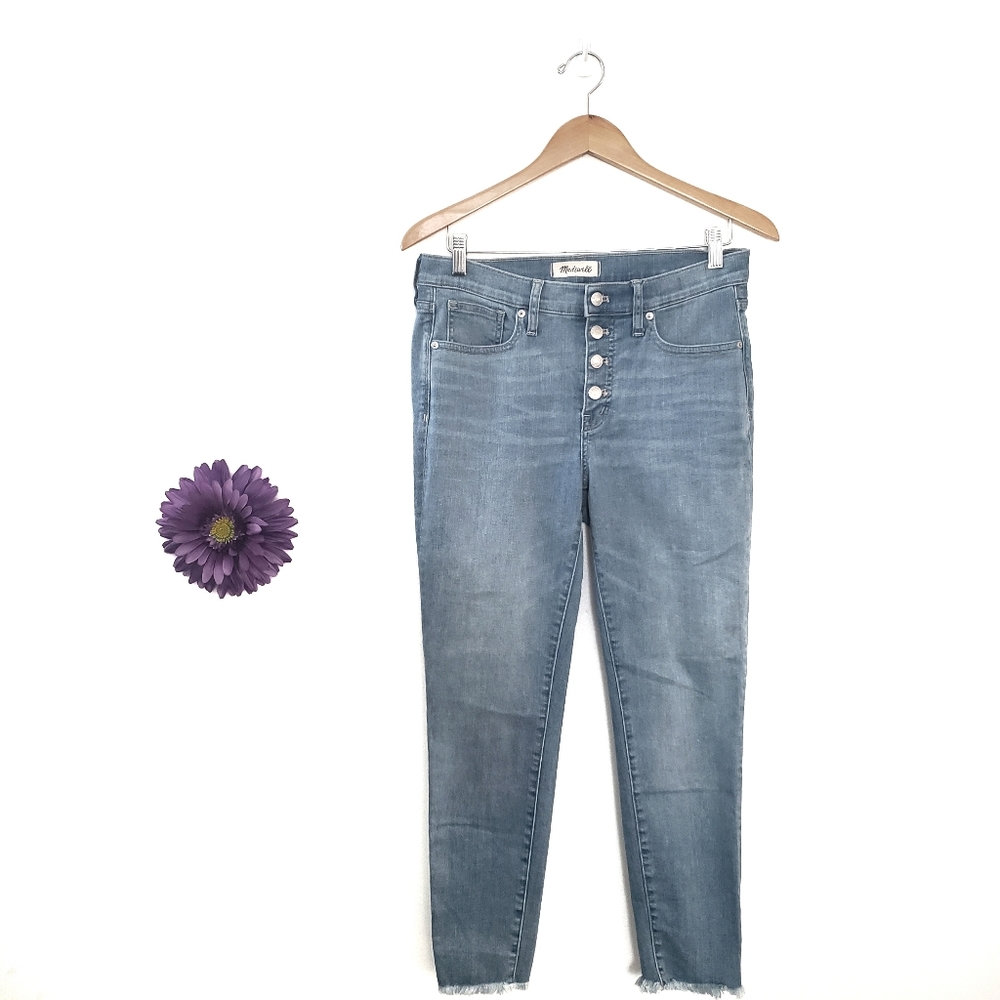 Madewell 9" High-Rise Skinny Crop Raw Hems Jeans Size 28